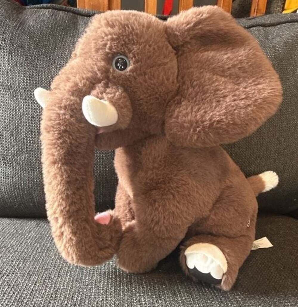 Fahlo Elephant Tracking Plush Stuffed Animal Brown